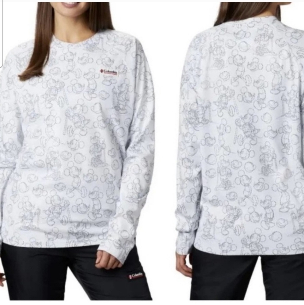 Columbia X Disney Mickey Mouse Collection Long Sleeve Sun‎ Deflector Shirt XS